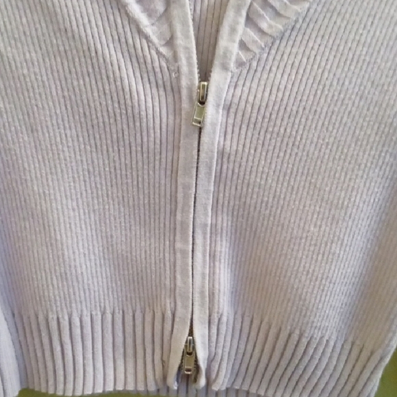 La Hearts V-Neck Purple Sweater Y2k Cropped Retro Comfort - Picture 3 of 4